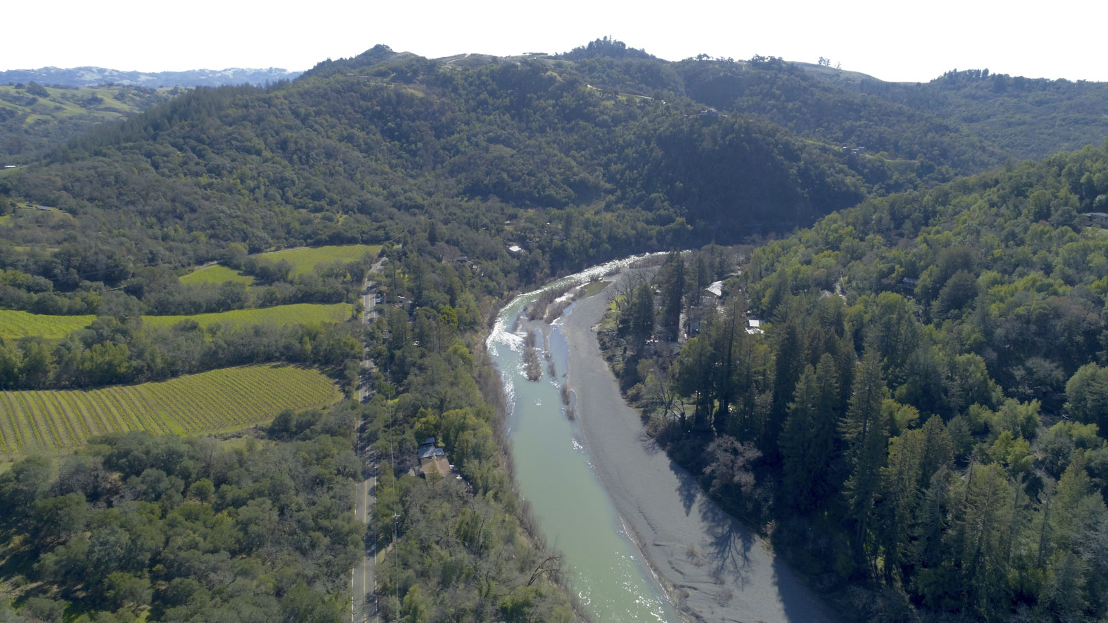 Healdsburg River Front Oasis private beachtowering redwoodsdouble lot